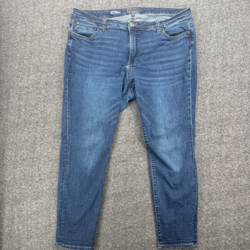 KUT from the Kloth Womens 14W Dark Wash Skinny Jeans Blue Stretch Denim 6487